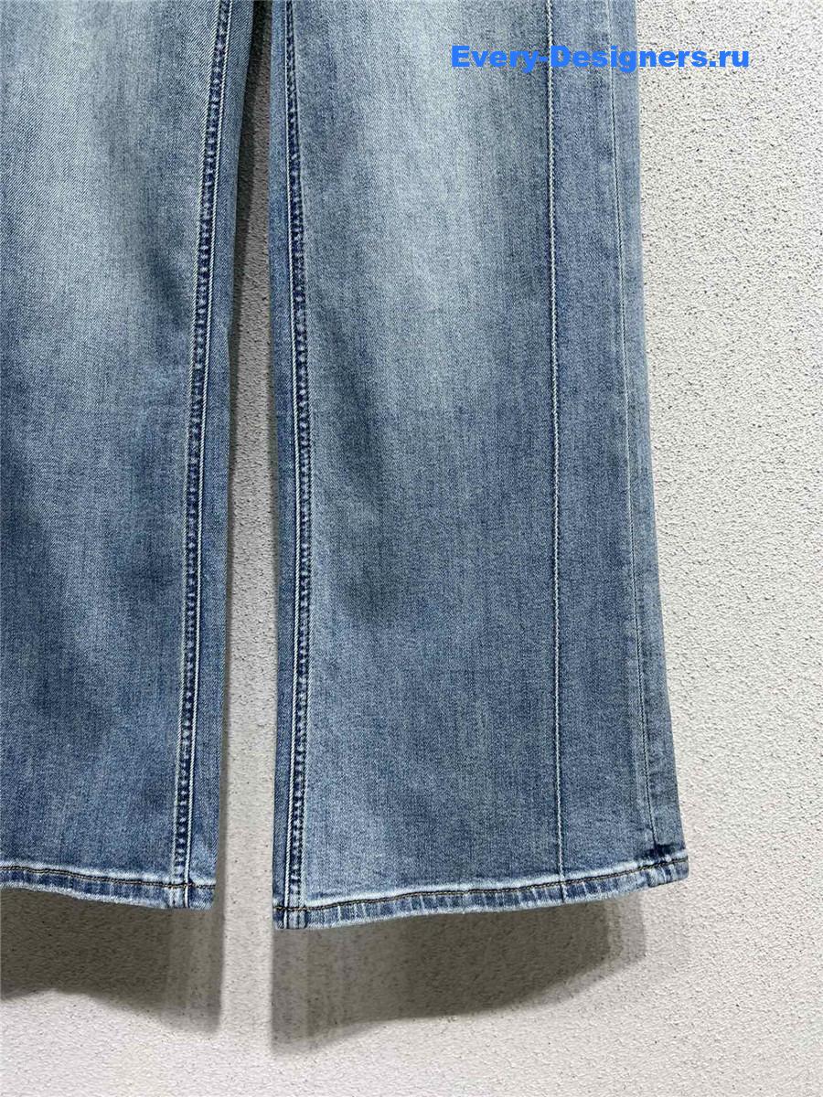 Ba1en*iaga denim straight-leg pants