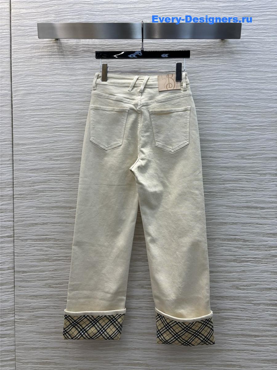 Bv*b*rry check rolled-up jeans