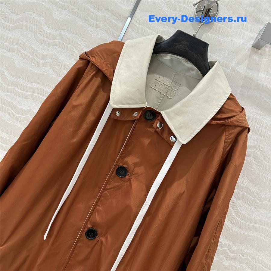 M1um1u jacket long trench coat