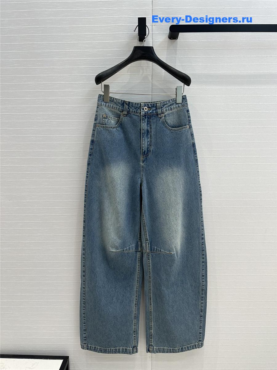 L0ew* denim sickle jeans