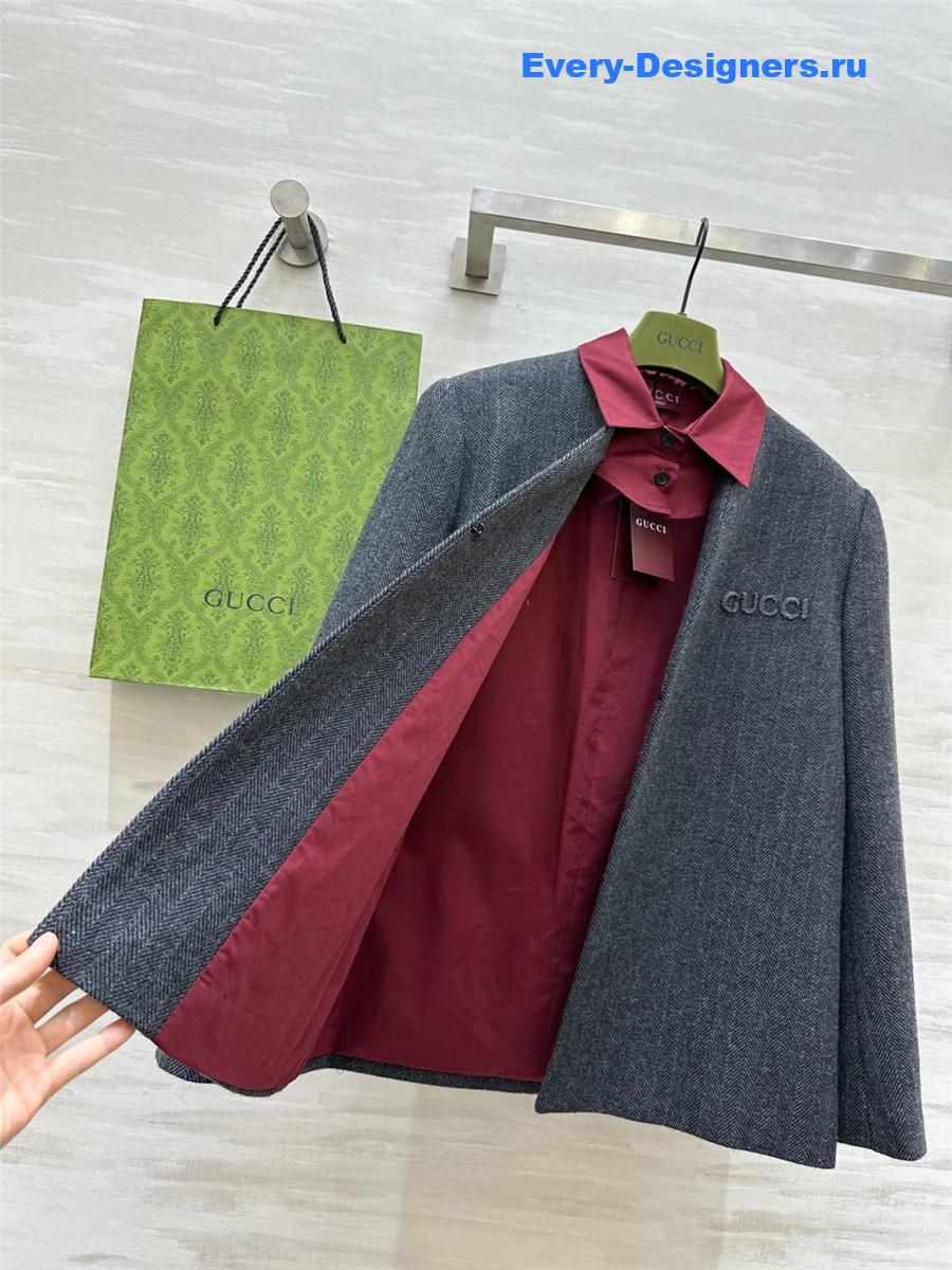 Gvc*1 wool herringbone blazer