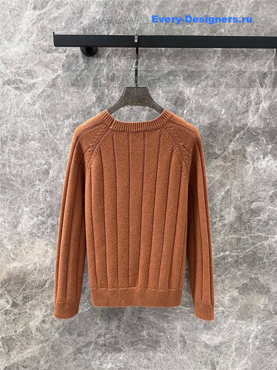 L0r0 P1ana cube stripe sweater coral orange