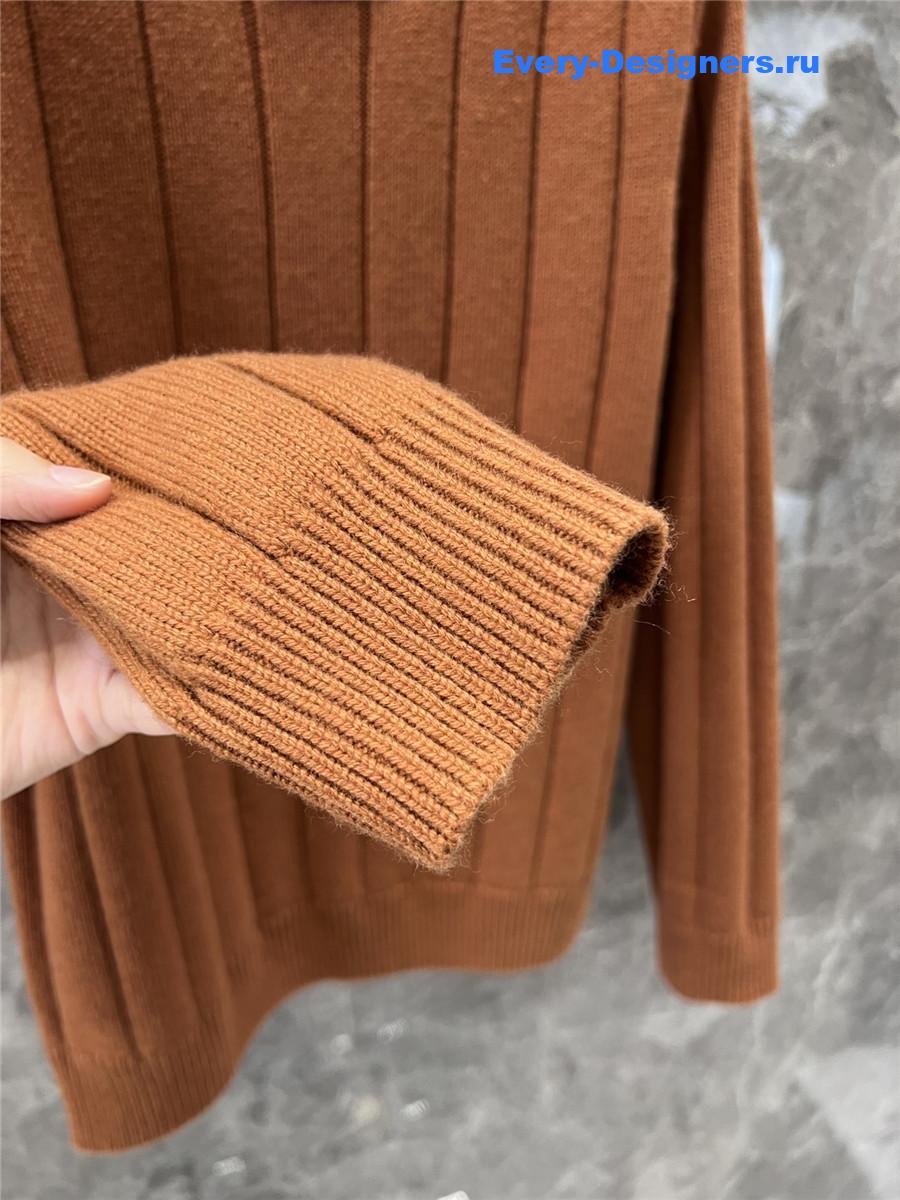 L0r0 P1ana cube stripe sweater coral orange