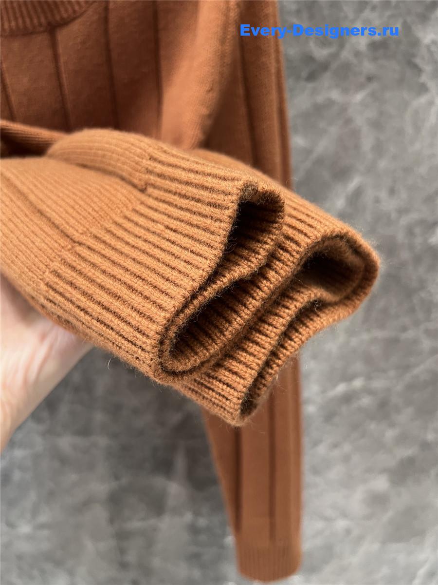 L0r0 P1ana cube stripe sweater coral orange