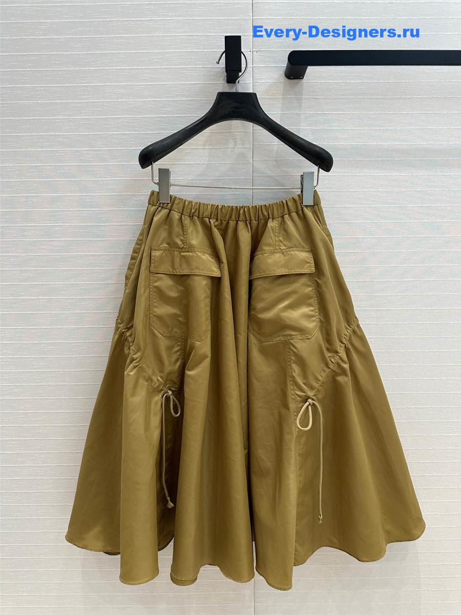 Pra*a elastic waist nylon maxi skirt