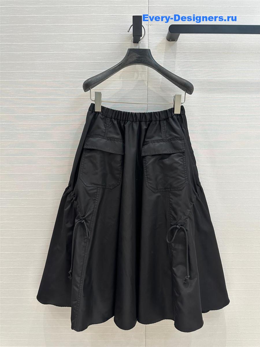 Pra*a elastic waist nylon maxi skirt