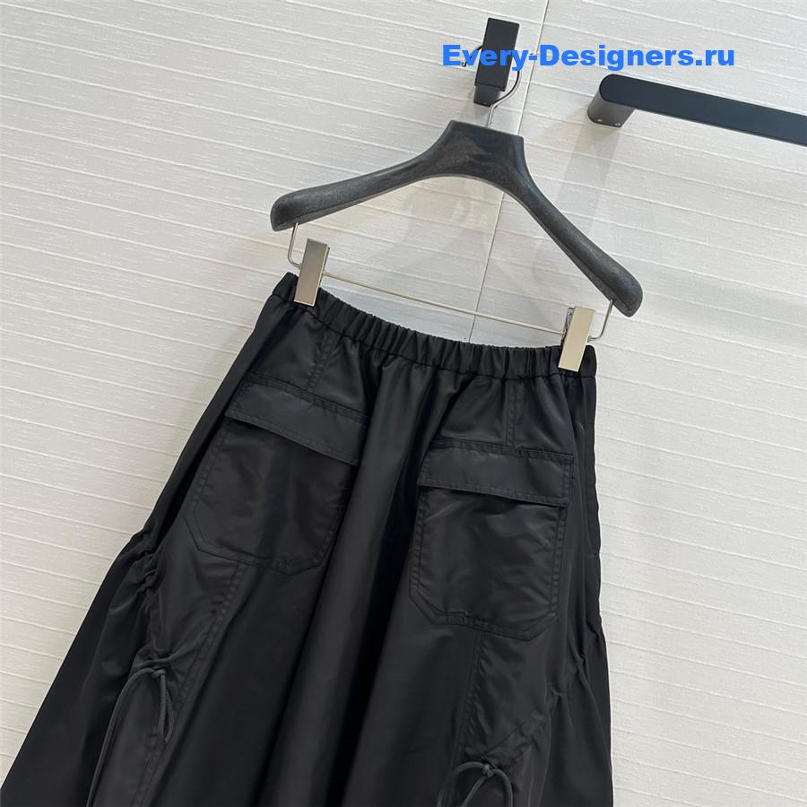Pra*a elastic waist nylon maxi skirt