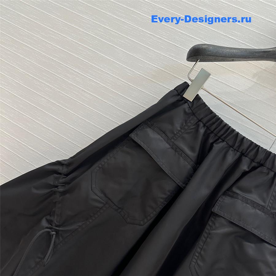 Pra*a elastic waist nylon maxi skirt