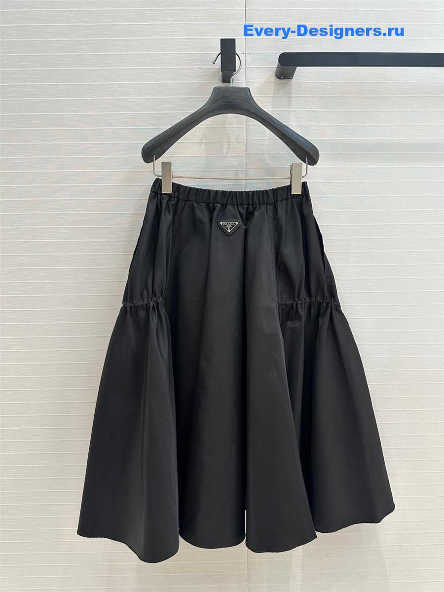 Pra*a elastic waist nylon maxi skirt