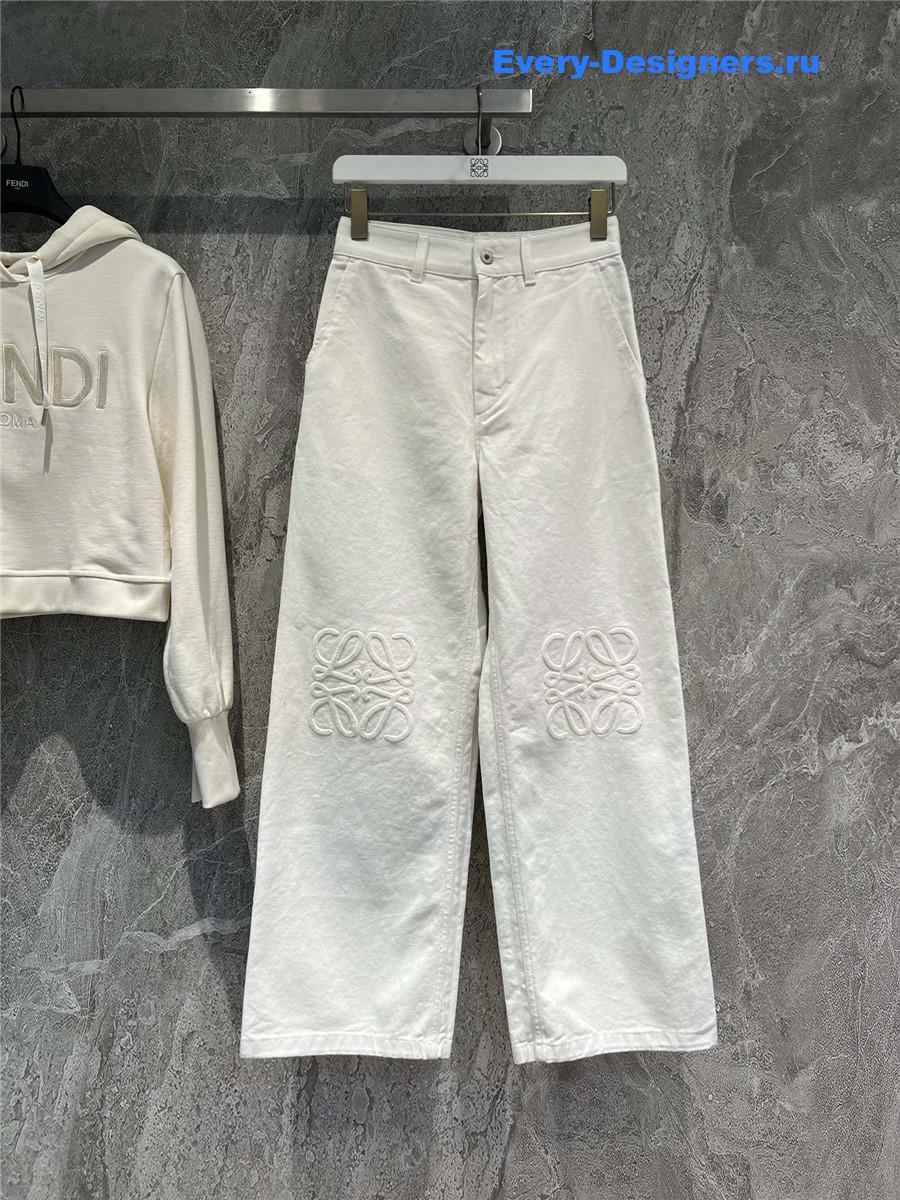 L0ew* white jeans