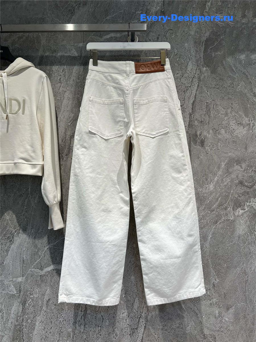 L0ew* white jeans