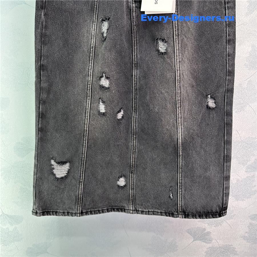 Acne studios denim skirt with slits