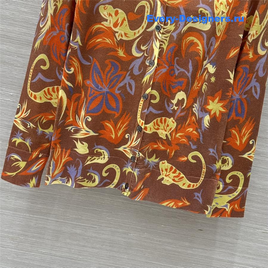 Versace printed knitted cardigan