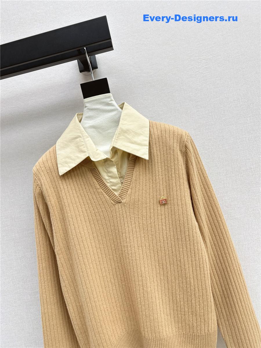 Ch**el fake two piece sweater