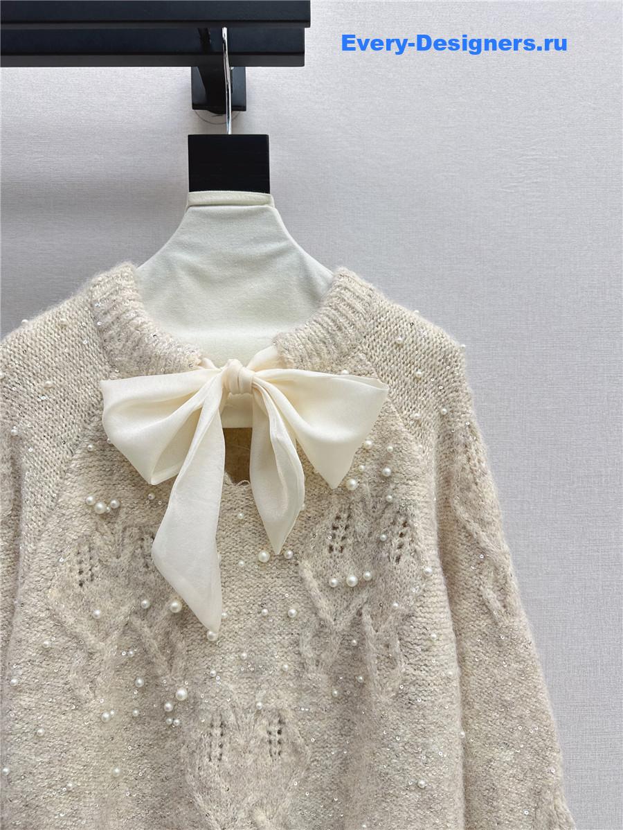 M1um1u ribbon sweater