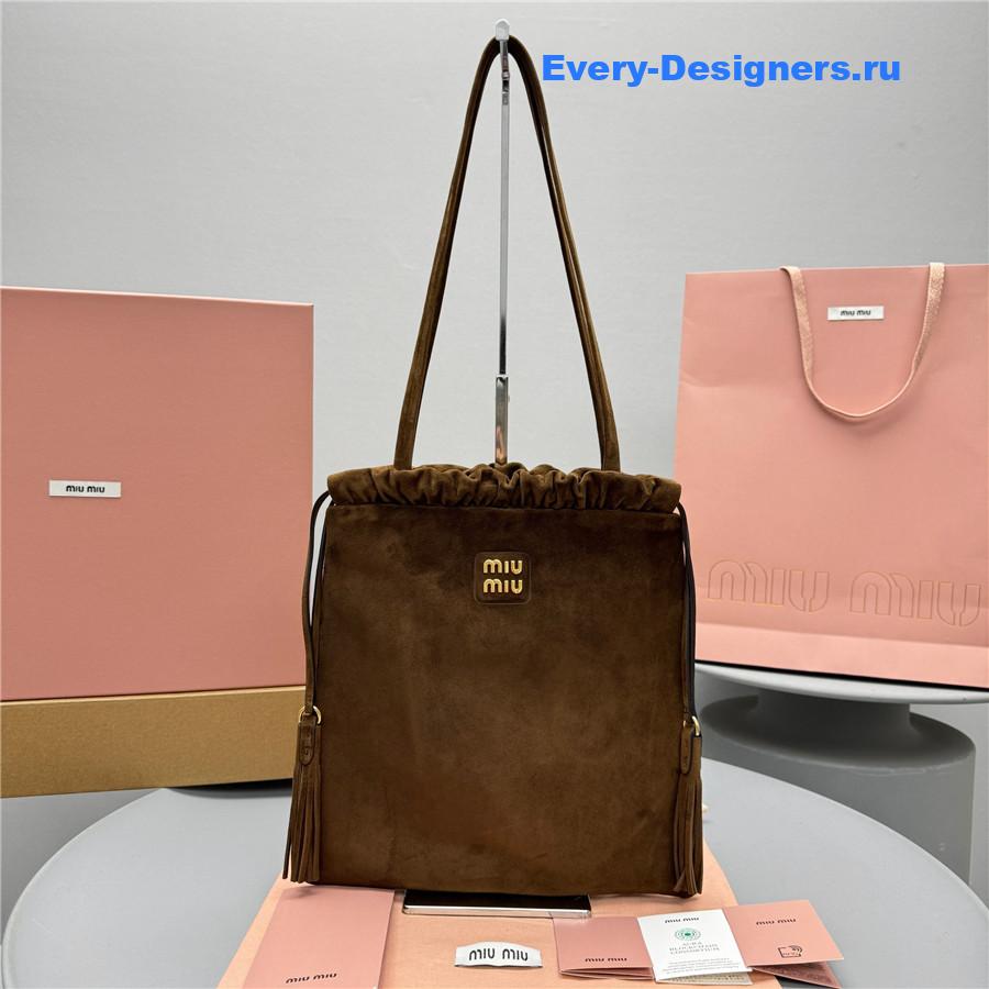 Miu Miu Joie Brown Suede Bag