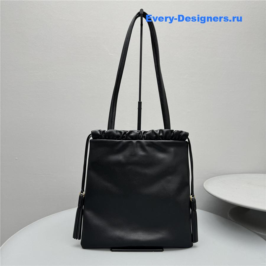 Miu Miu Black Joie Nappa Leather Bag