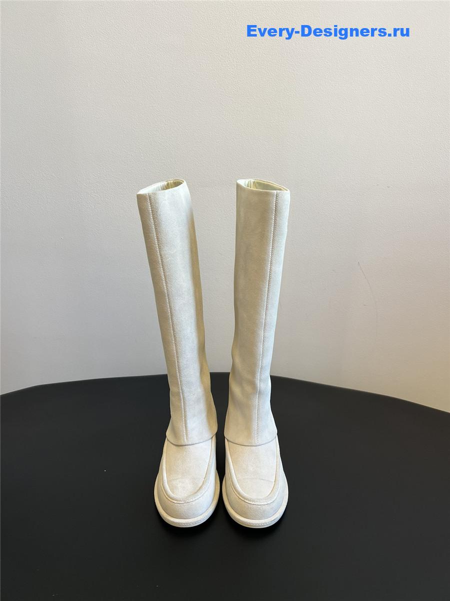 Ch**el flat suede knee-high boots
