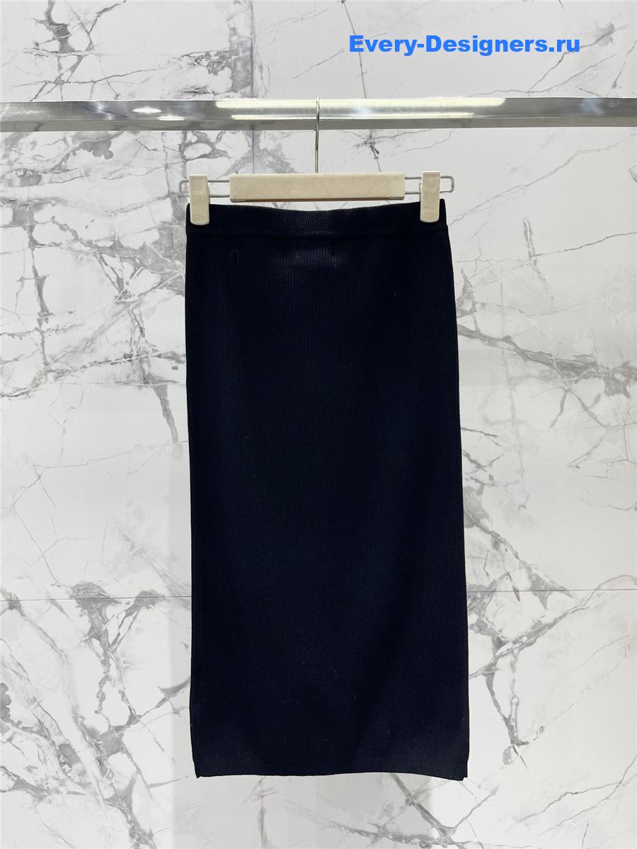 Miu Miu Tube-Top Vest Knitted Skirt Set