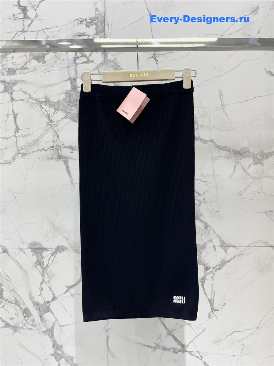 Miu Miu Tube-Top Vest Knitted Skirt Set