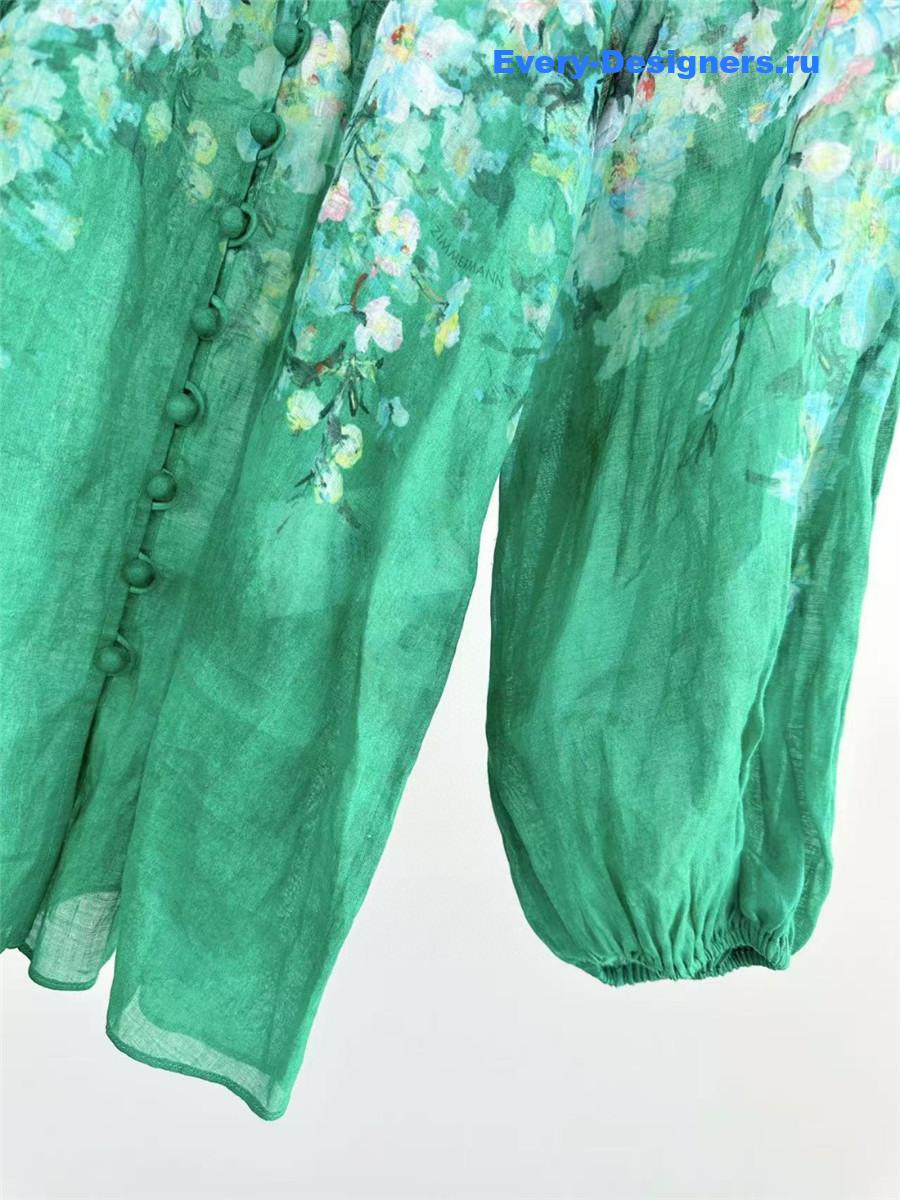 Zimm Everley Billow Blouse Green
