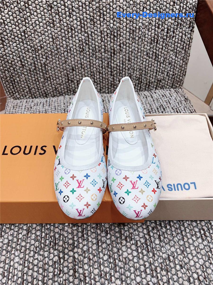 LV x TM Romy Flat Ballerina White