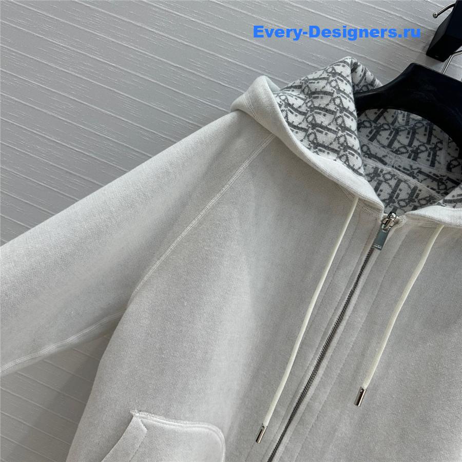 D10r double zip hooded cashmere coat