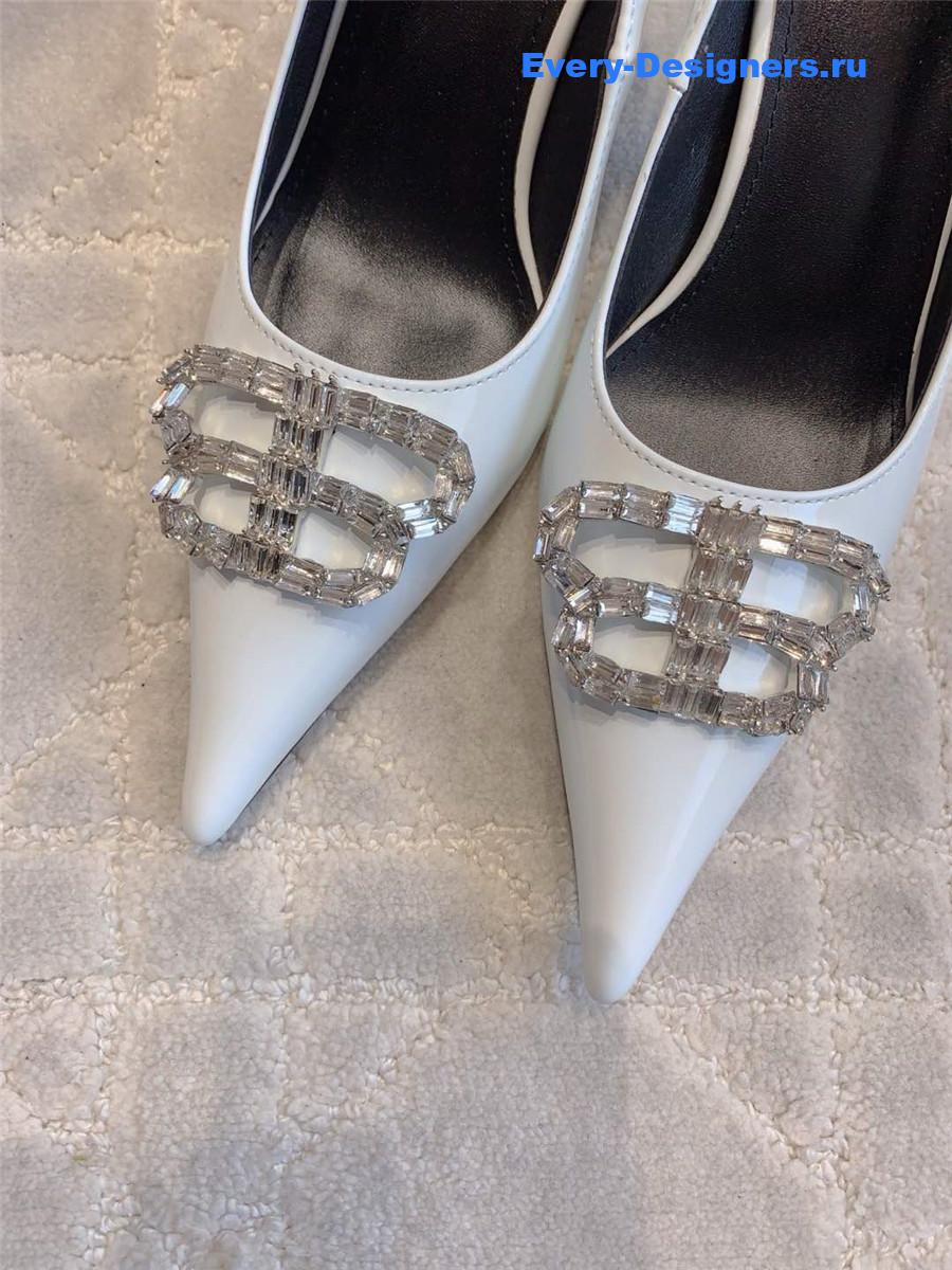 Ba1en*iaga b buckle rhinestone pumps