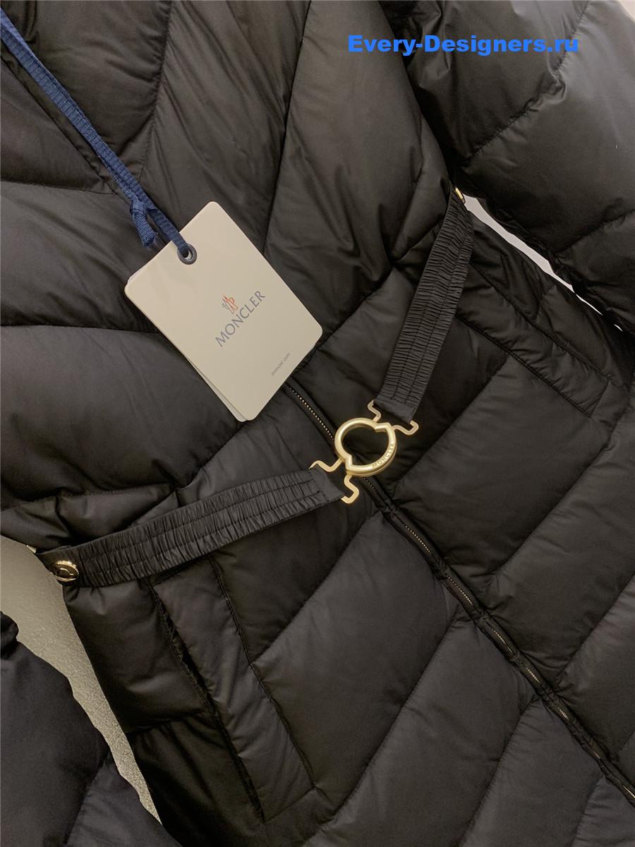 Moncler Women Brou Belted Down Coat in Black