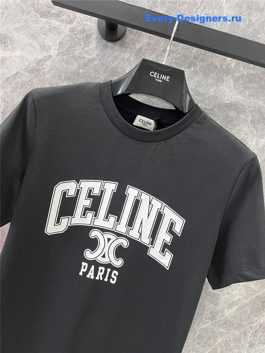Ce1i*e logo print crew neck t-shirt