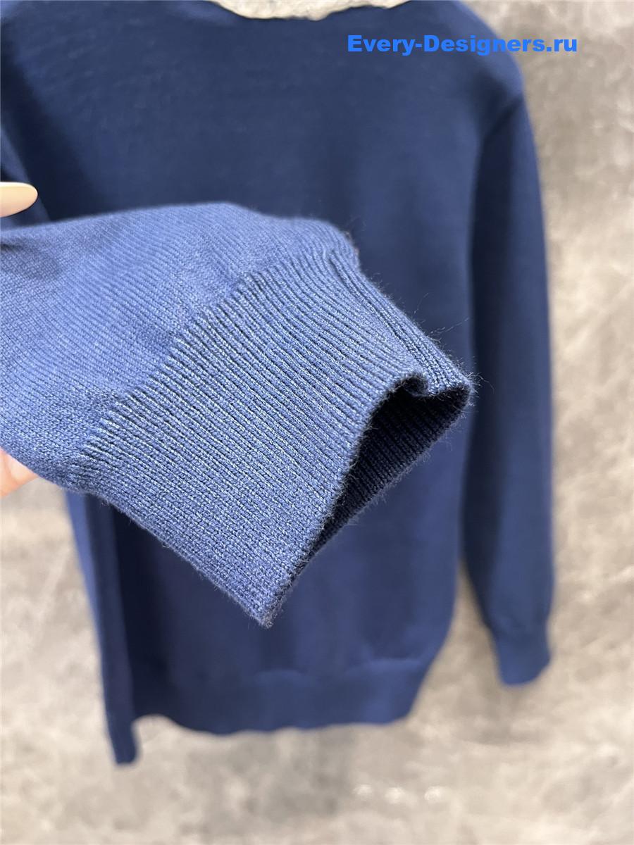 Va1e*ntin0 garavani lace-trim cardigan in blue