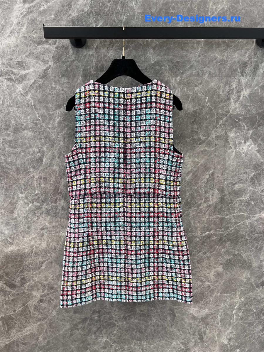 Ch**el woven beaded sleeveless dress