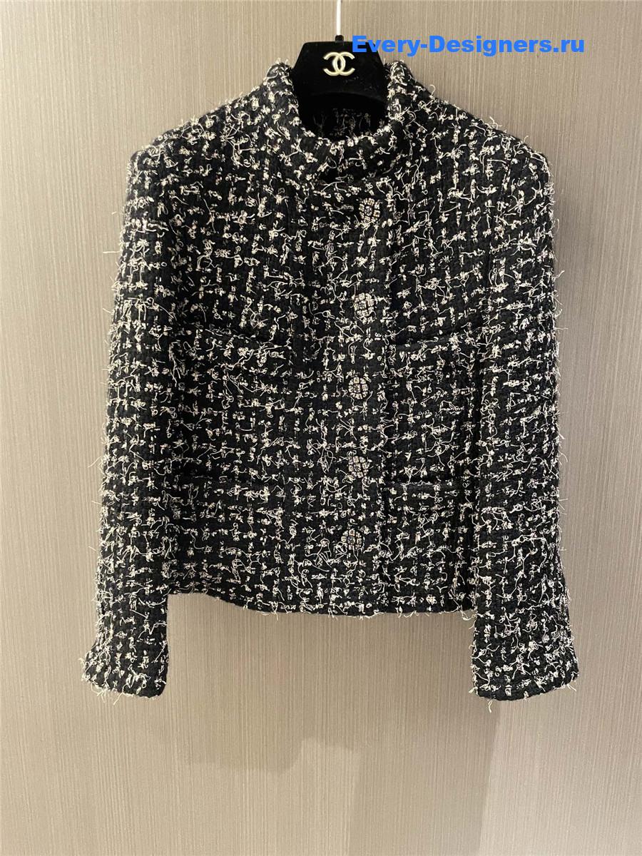 Ch**el button up tweed jacket