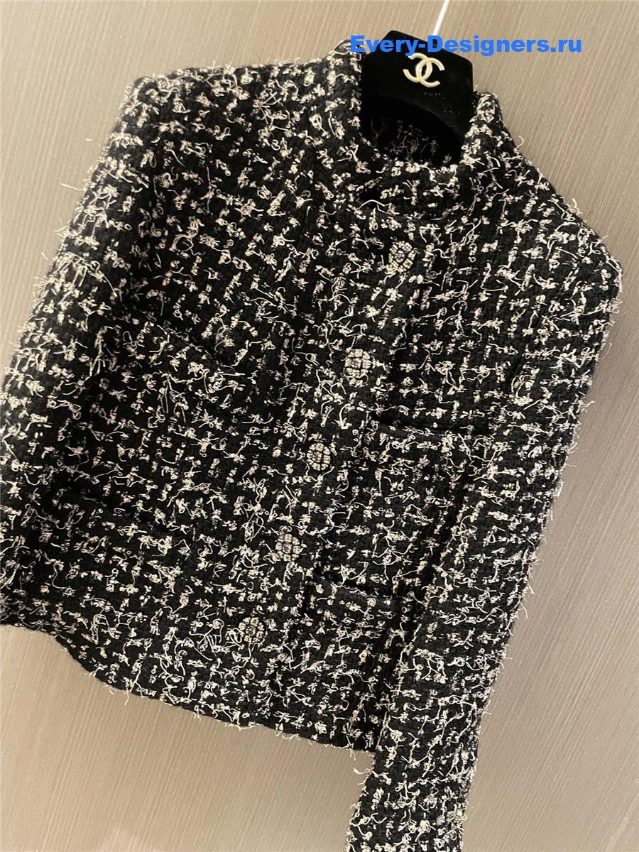 Ch**el button up tweed jacket