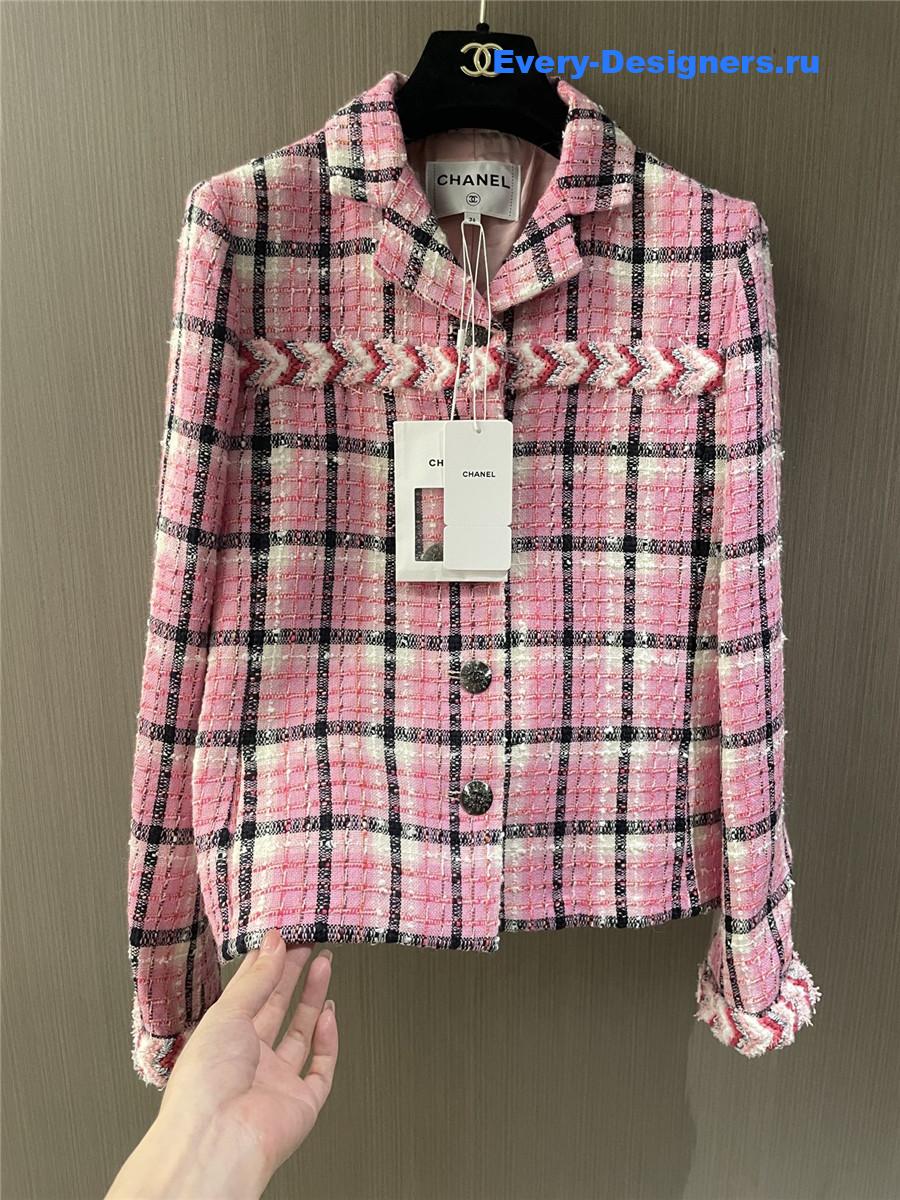 Ch**el pink check jacket
