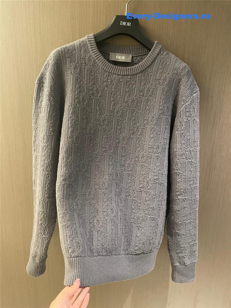 D10r oblique sweater gray