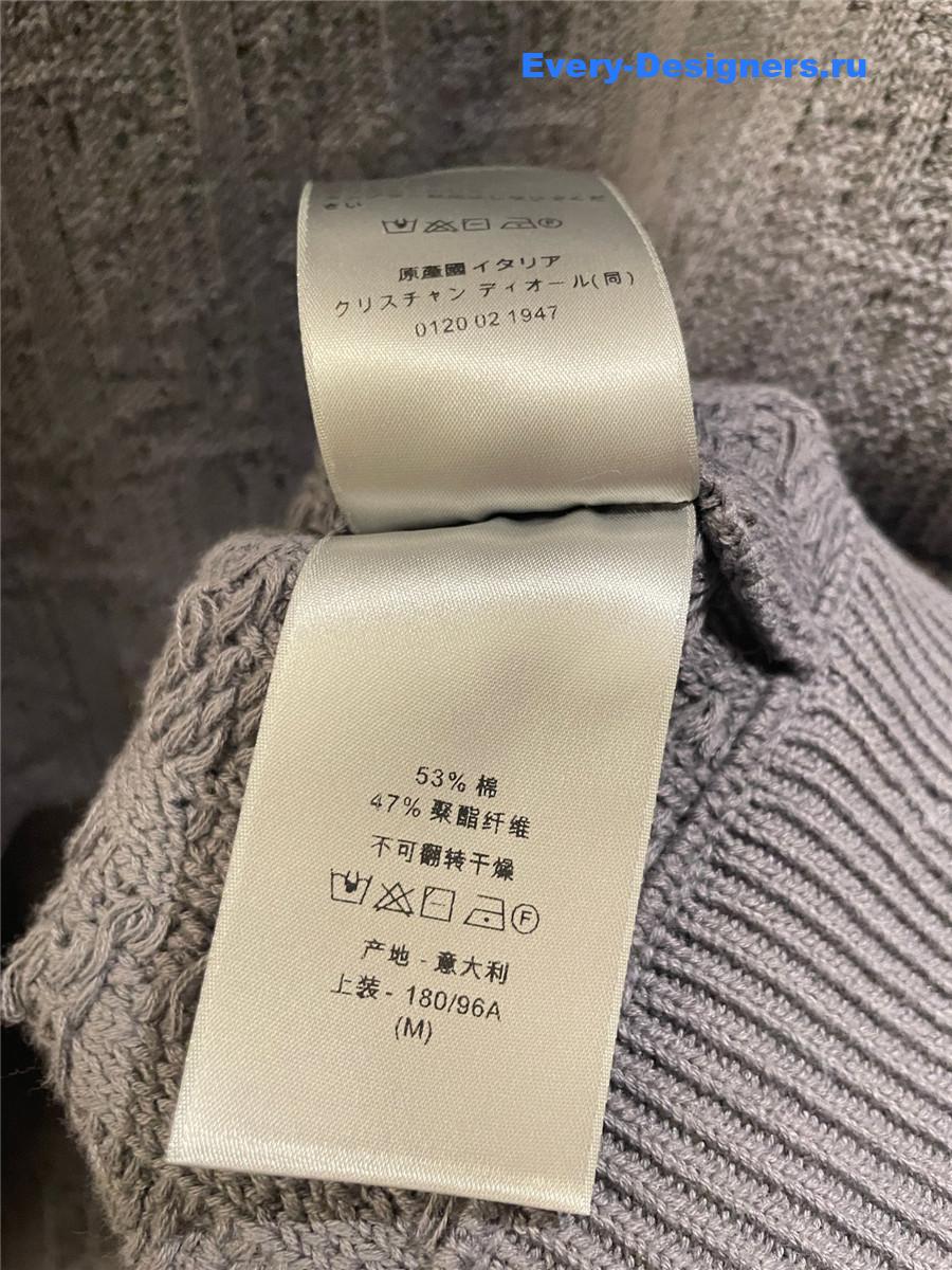 D10r oblique sweater gray