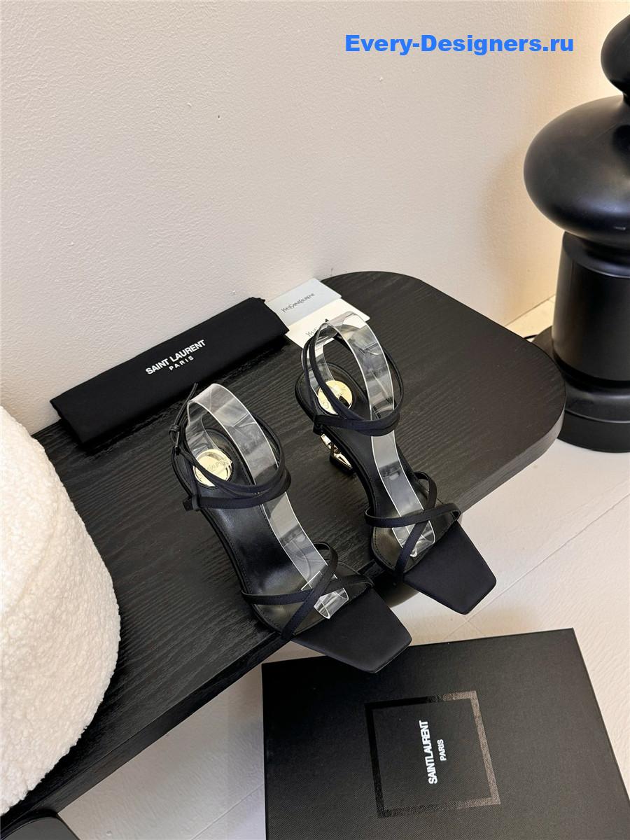 Sa1nt Lau*nt opyum leather sandals black