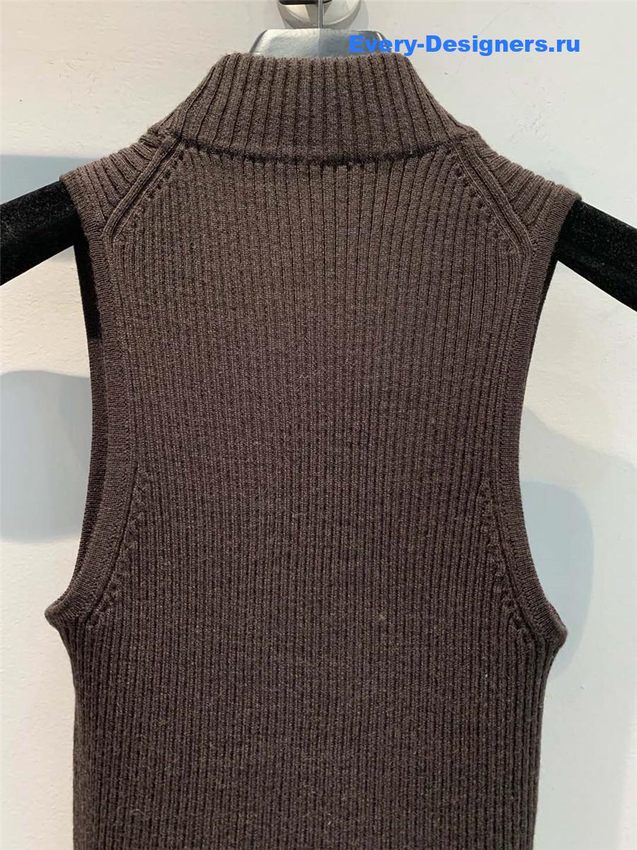 Miu Miu Ribbed Knit Wool Turtleneck Top