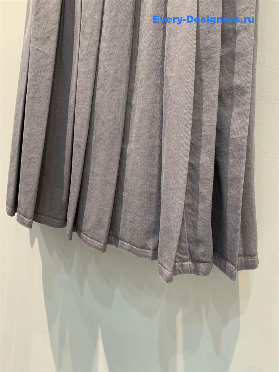 Miu Miu Cotton Denim Skirt