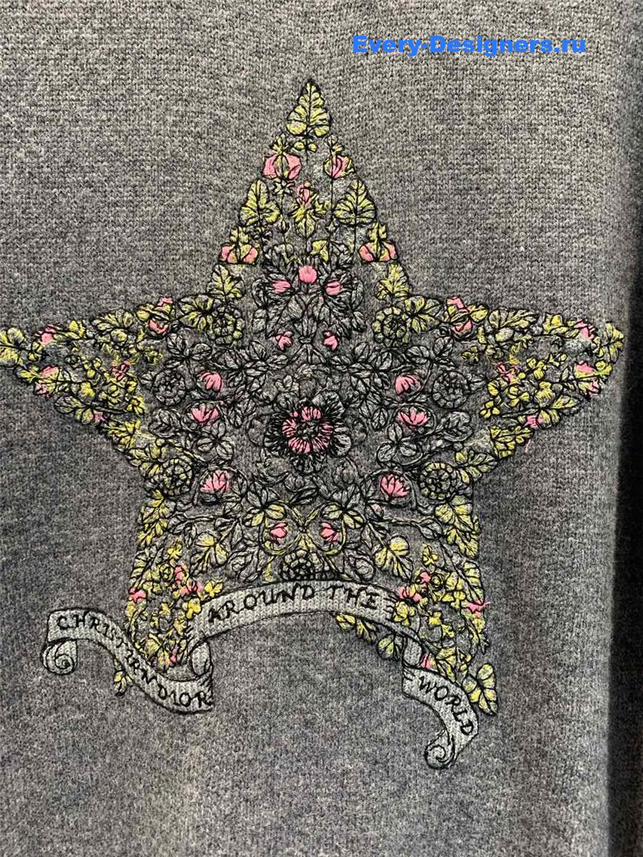 D10r star embroidered cashmere sweater