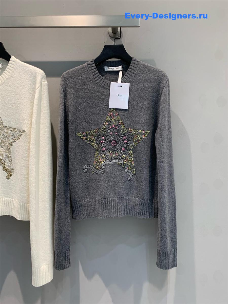 D10r star embroidered cashmere sweater