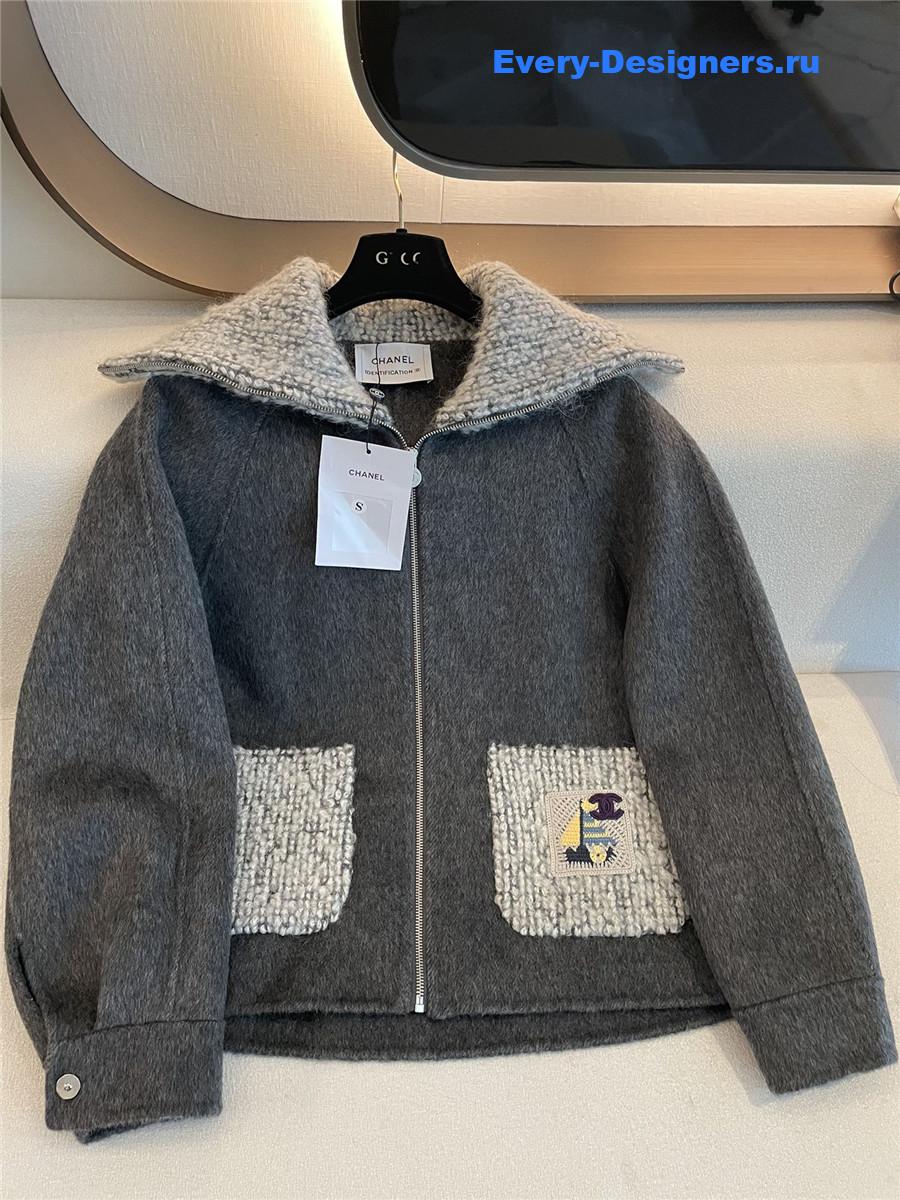 Ch**el ladies lapel knitted cardigan jacket