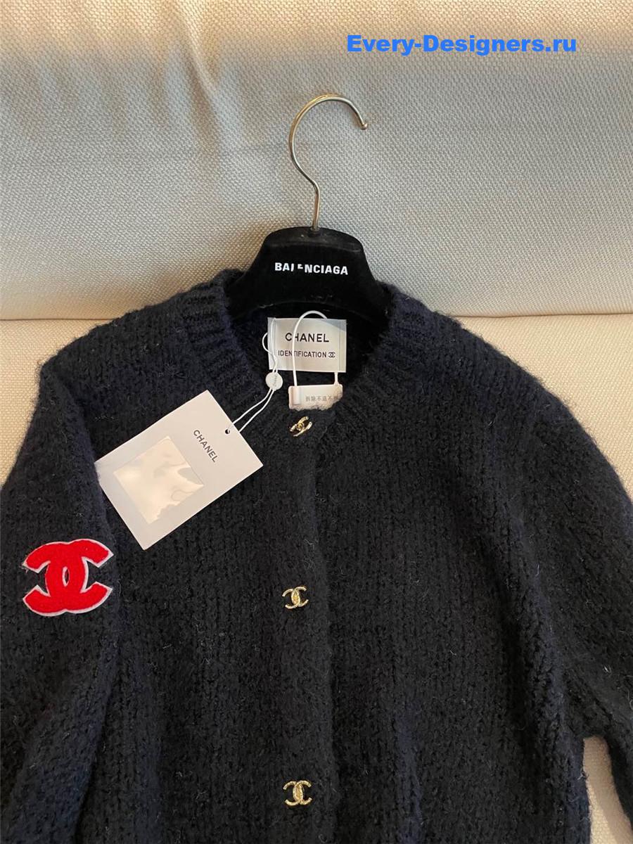 Ch**el wool knit cardigan sweater