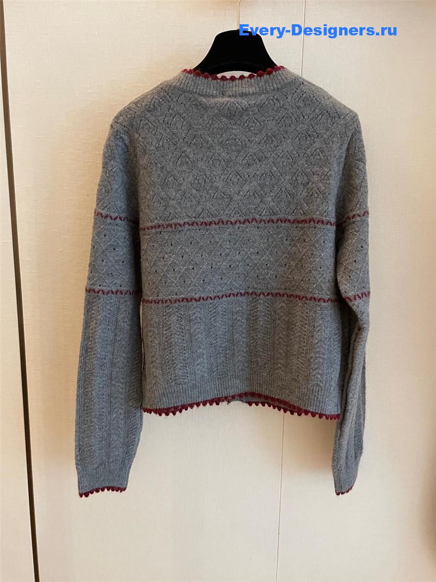 Ch**el crew neck knitted cardigan