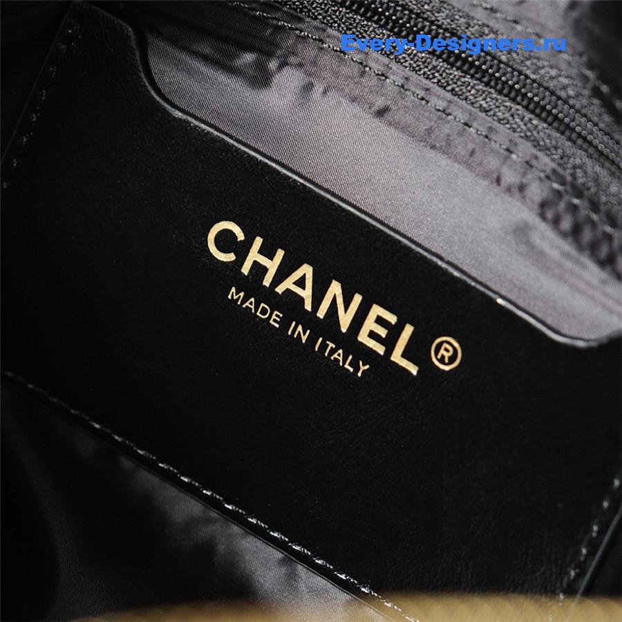 Ch**el large coco neige leather bag