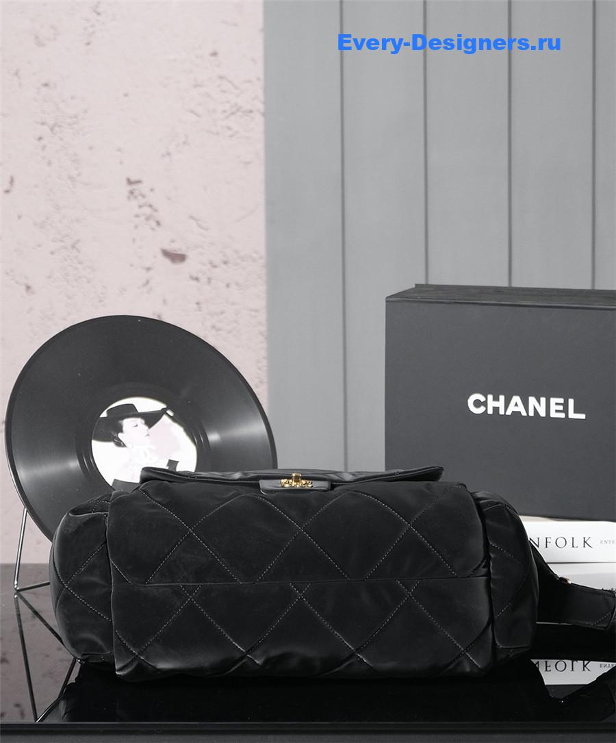 Ch**el large coco neige leather bag