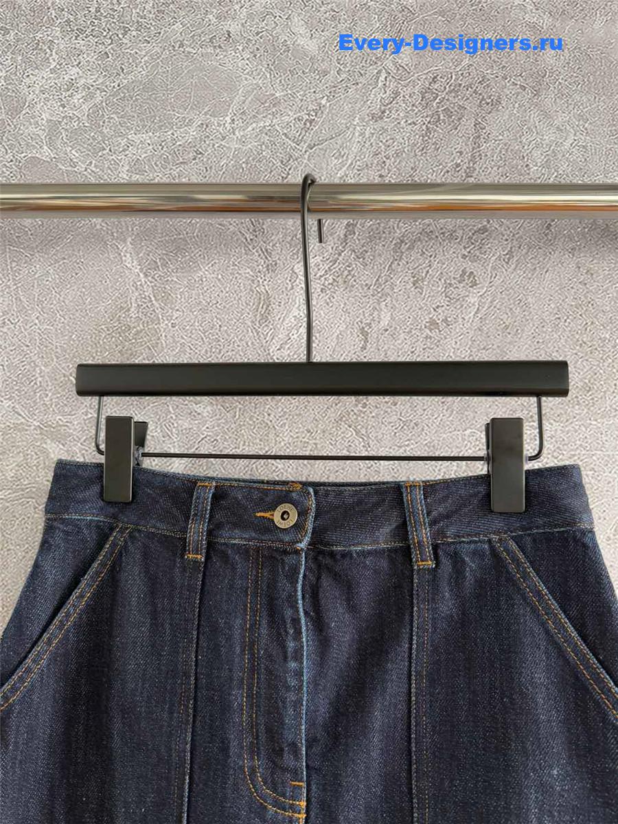 L0ew* workwear denim skirt indigo blue