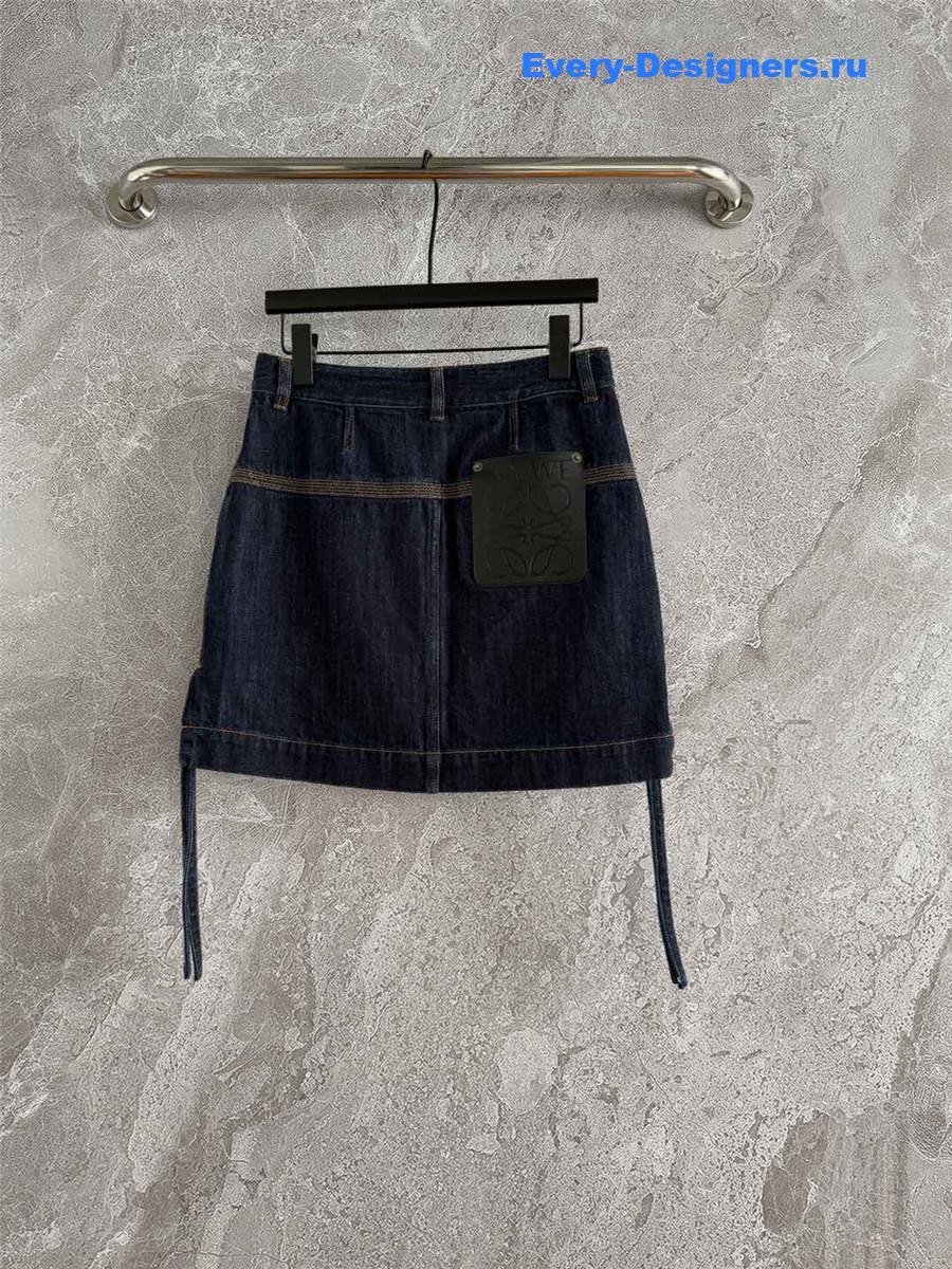 L0ew* workwear denim skirt indigo blue