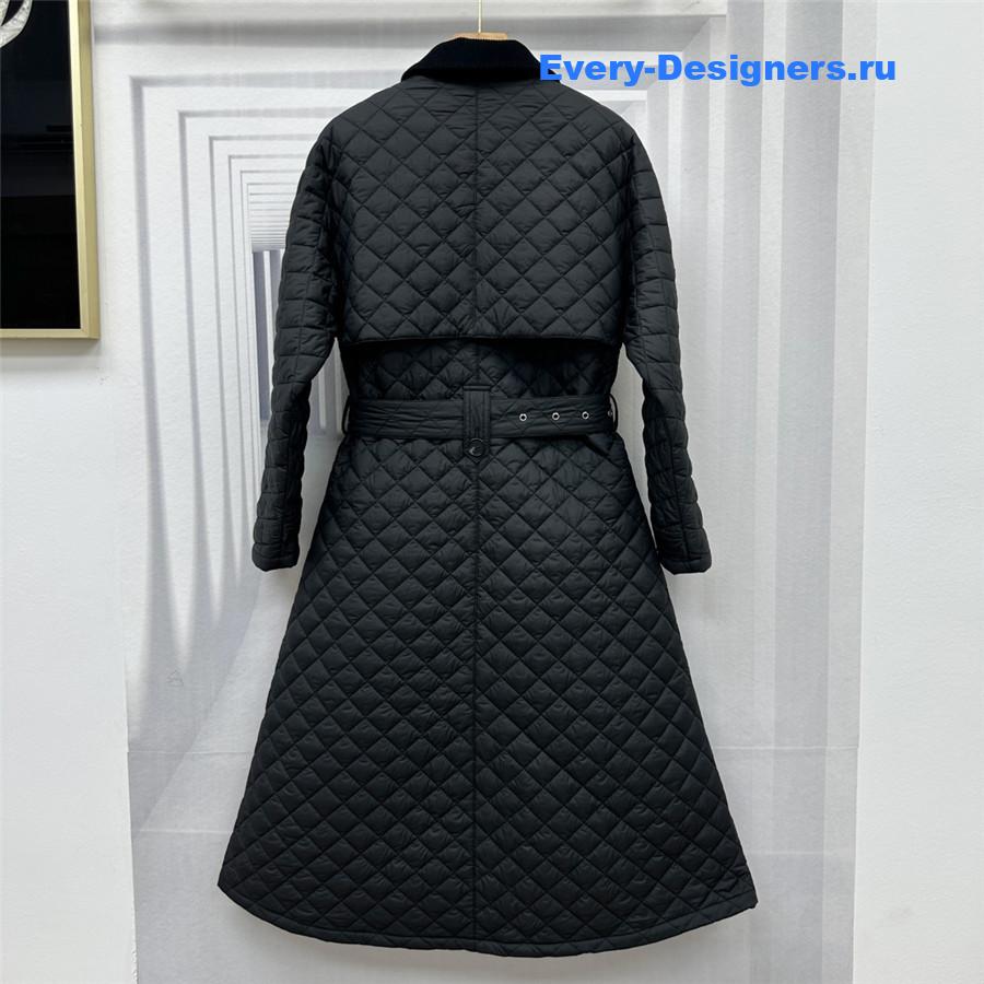 Pra*a quilted belted waist trench coat